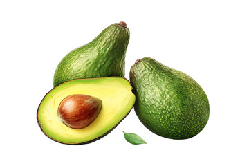 avocados isolated transparent background