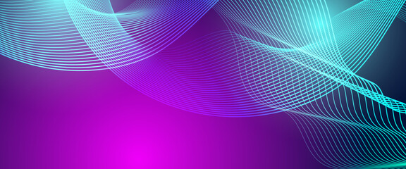 Purple violet and blue vector abstract modern technology line background
