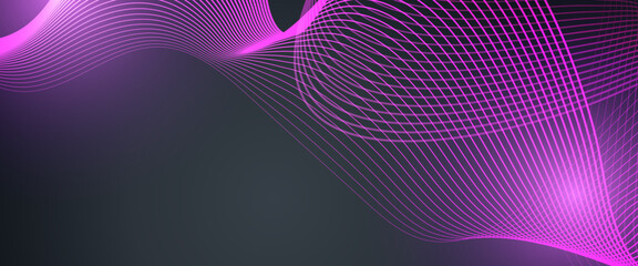 Black and purple violet vector abstract line modern tech on neon background