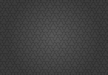 Geometric abstract hexagonal seamless background. Geometric modern ornament. Seamless modern dark pattern