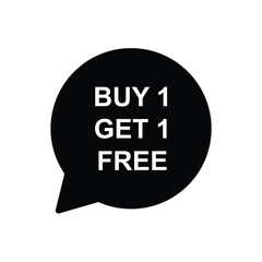 buy 1 get 1 free sign icon vector