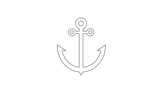 animated sketch of a ship's anchor icon