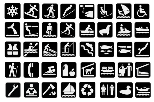 US American National Parks Pictograms