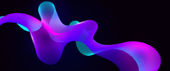 Black blue and purple violet vector abstract modern technology line background. Suit for poster, banner, brochure, corporate, website