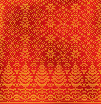 Traditional batik songket motif from palembang south sumatera