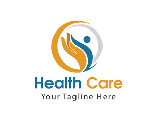 circle health body therapy massage logo icon symbol design template illustration inspiration