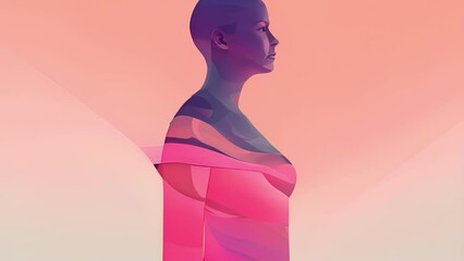 A person is depicted as a figure whose body is warping and changing suggesting the transformation that somatic Psychology art concept.