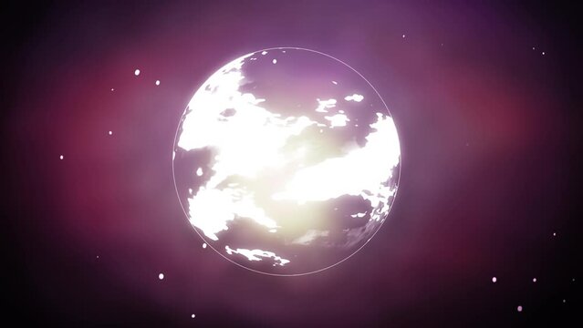 惑星や惑星の背景のような動画 1　（架空惑星）(4K対応)