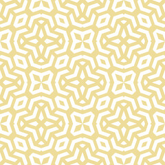 Fototapeta premium Seamless geometric background for your designs. Modern yellow and white ornament. Geometric abstract pattern