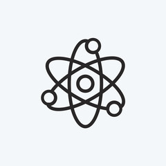 Icon Atomic Energy. suitable for education symbol. line style. simple design editable. design template vector. simple illustration