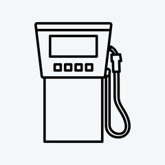 Icon Gas Station Service. suitable for education symbol. line style. simple design editable. design template vector. simple illustration