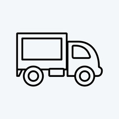 Icon Truck. suitable for education symbol. line style. simple design editable. design template vector. simple illustration