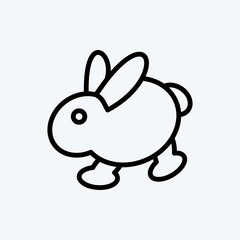 Icon Rabbit. suitable for Meat. line style. simple design editable. design template vector. simple illustration