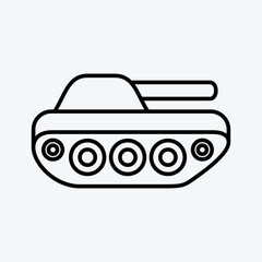Icon Tank. suitable for Education symbol. line style. simple design editable. design template vector. simple illustration
