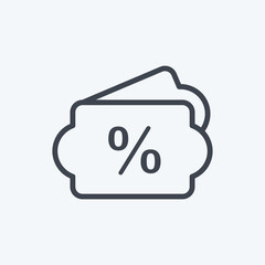 Icon Discount. suitable for Business symbol. line style. simple design editable. design template vector. simple symbol illustration