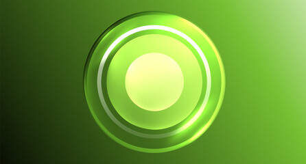 Neon glass circle copyspace for your text or product presentation geometric background. Vector illustration For Wallpaper, Banner, Background, Card, Book Illustration, landing page