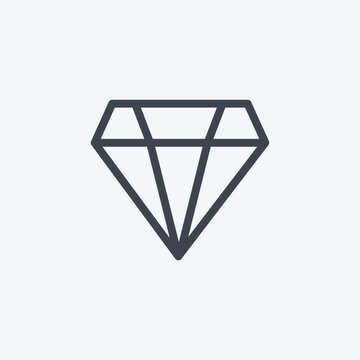 Icon Diamond. suitable for Business symbol. line style. simple design editable. design template vector. simple symbol illustration