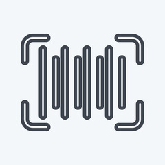 Icon Barcode. related to Contactless symbol. Line Style. simple design editable. simple illustration