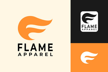 Initial Letter F with a shape like Flame for Apparel Workspace Business Logo Design