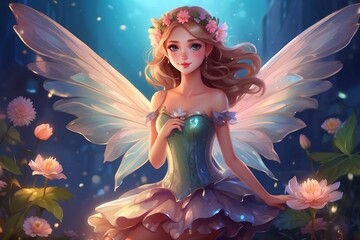 Obraz na płótnie Canvas fairy with wings