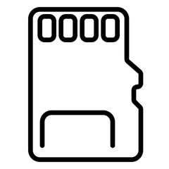 SD card icon, line icon style