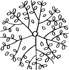 top view of tree decoration.