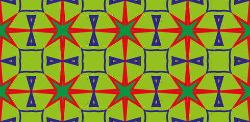 Seamless colorful geometric casual allover textile print block. Common geometric motif pattern classy background