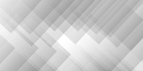 Fototapeta premium Abstract seamless modern white and gray color technology concept geometric line vector. Abstract background with lines geomatics Abstract retro pattern of triangle shapes. White triangular backdrop.