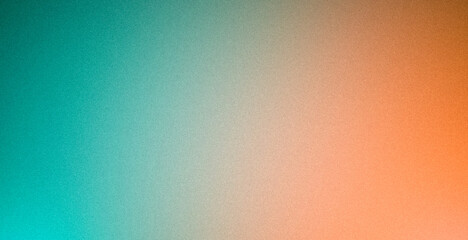 Abstract color gradient banner grainy texture background orange green noise texture blurred colors poster backdrop header design - obrazy, fototapety, plakaty