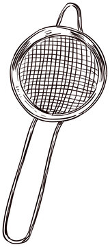 strainer handdrawn illustration