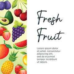 Fruit background social media post