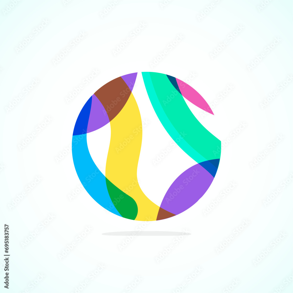 Poster Abstract circle logo - minimalist emblem, timeless and universal shape of circle. Unique logo represent range of brands and concepts, encapsulating simplicity and creativity in single, iconic image