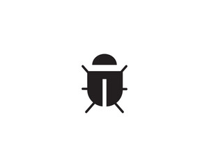 Bug icon vector symbol design illustration isolated