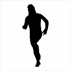 Silhouette of a man running