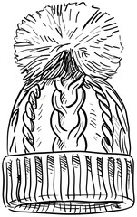 beanie handdrawn illustration