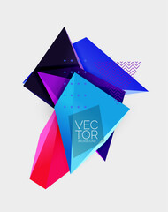 Vector 3d triangles geometric abstract background