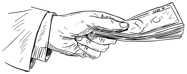 money handdrawn illustration