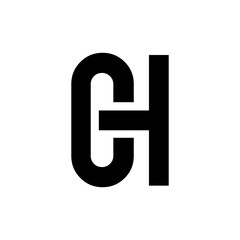 ch logo monogram design illustration