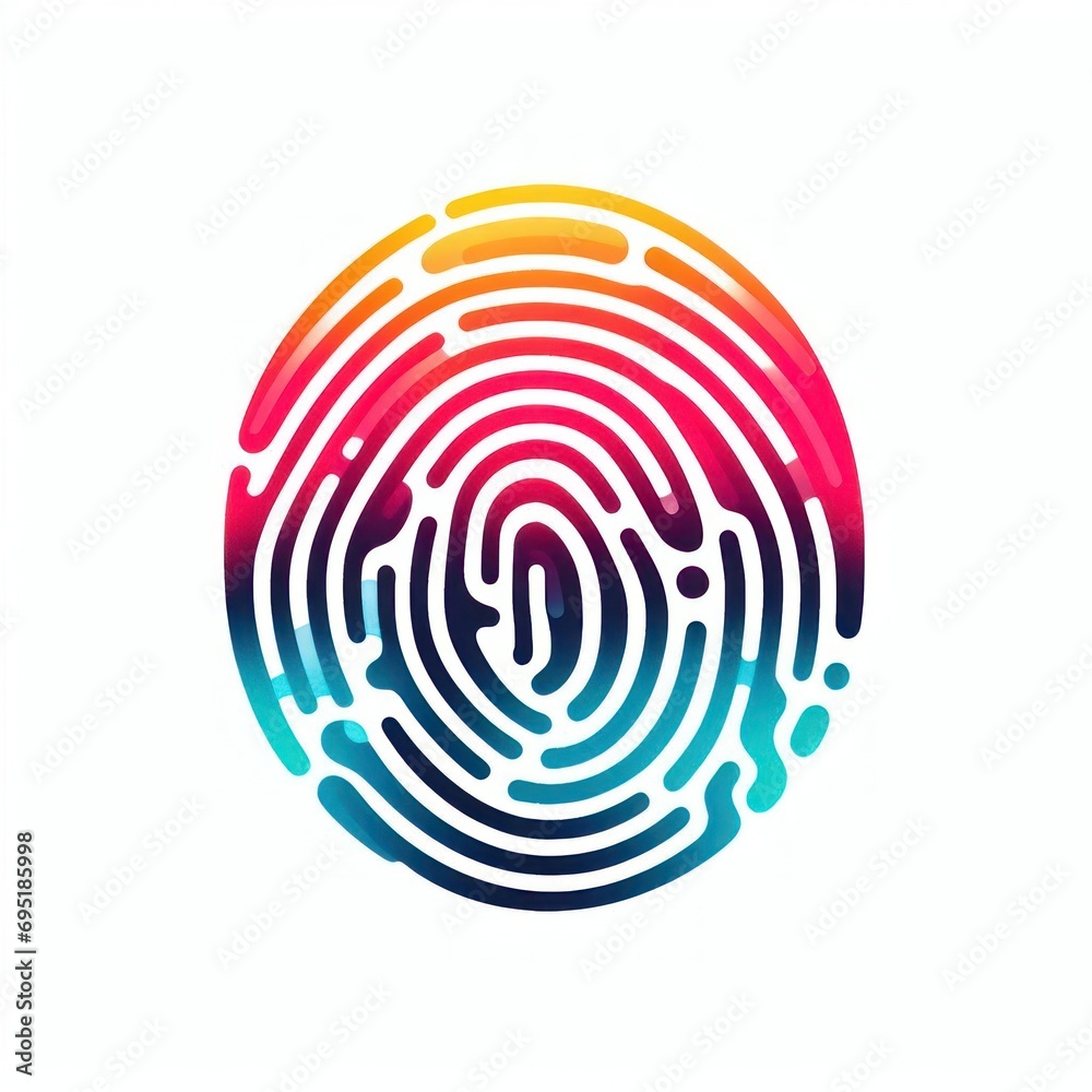 Poster fingerprint lock secure security, ai generate
