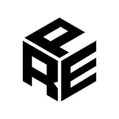 rep logo monogram design illustration