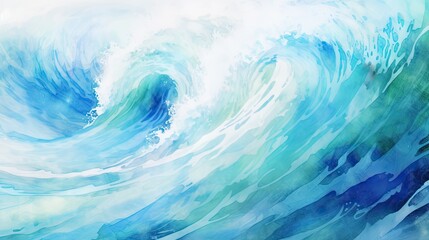 watercolor big wave for textures