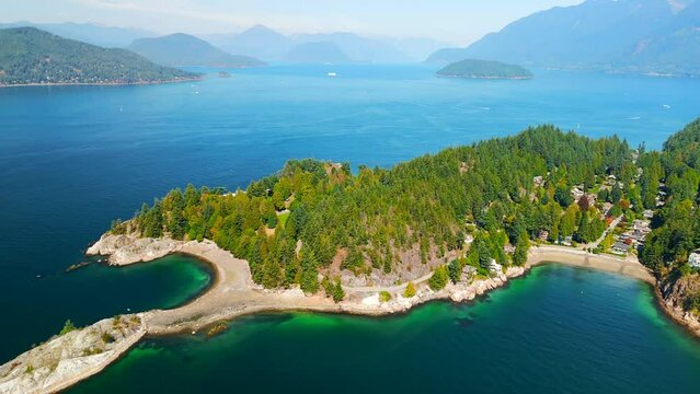 Aerial View of Horseshoe Bay, West Vancouver. British Columbia, Canada.