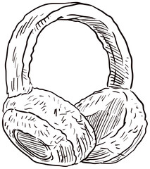 earmuffs handdrawn illustration