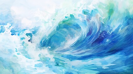 watercolor big wave for textures