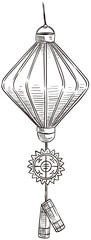chinese lantern handdrawn illustration