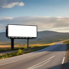 A blank billboard on a highway2