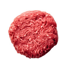Ground beef isolated on transparent background