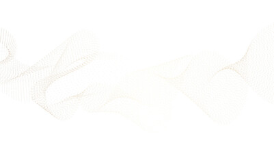 Luxury golden flowing wave curved lines, frequency wavy sound, technology curve line background. Design used for technology, science, banner, template, wallpaper, business and many more.