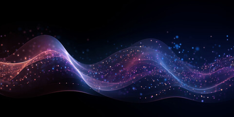 Abstract background, abstract particle waving technology