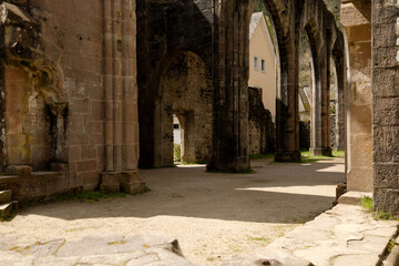 The inner arcade of the ruined Monastery of All Saints in the Black Forest